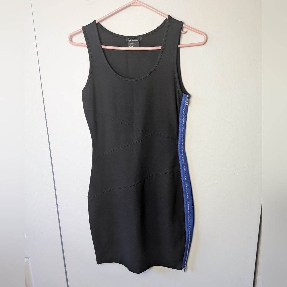 ARMANI EXCHANGE Mini Women Dress Black Color Side Zippers Size XS